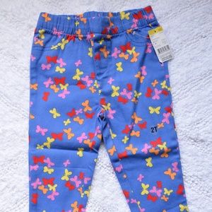 WonderKids Cotton Blue Floral Pants Size 2Toddler.Girl.